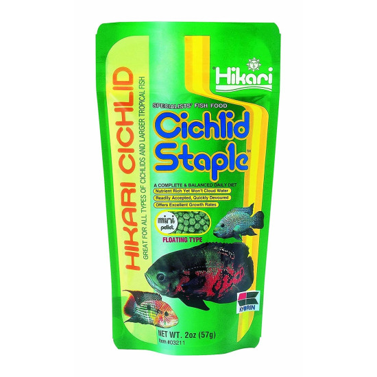 Hikari Cichlid Staple | 57gm | Mini Pellet | Floating