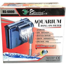 RS-6000 Aquarium Hang on Filter Suitable for Both Fresh and Salt Water. RS-6000 Aquarium Hang on Filter Suitable for Both Fresh and Salt Water.
