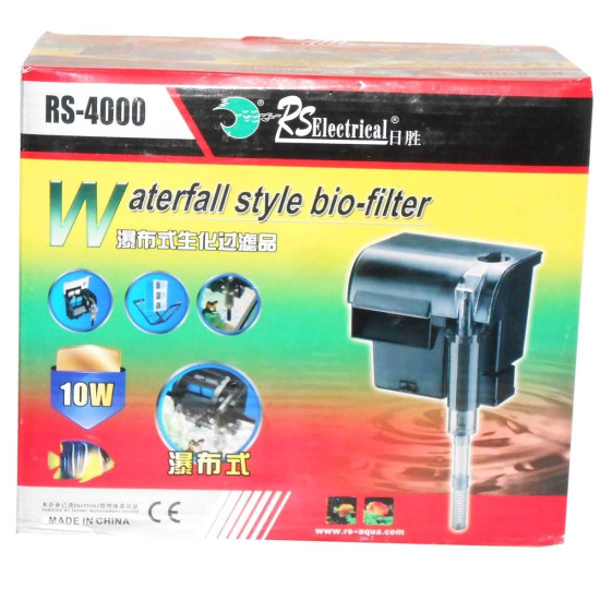 RS Electrical Aquarium External Hang On Filter - RS-4000 - Waterfall Style Bio-Filter